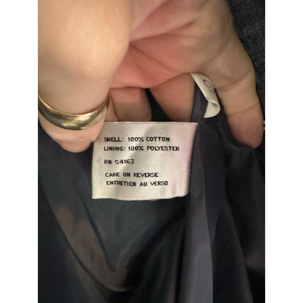 KENNETH COLE NEW YORK Double Breasted Chambray Trench Coat Size S - Picture 8 of 9